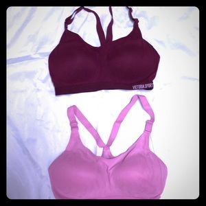 2 Victoria secret sport bras. Like new. 36D